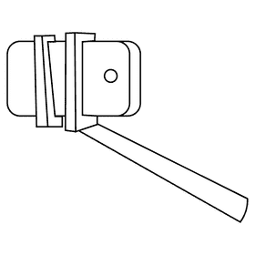 Photographer selfie black and white clipart