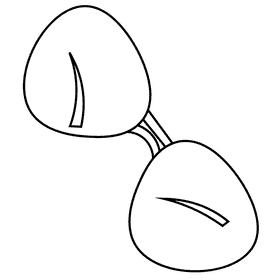 Pilot glasses black and white clipart