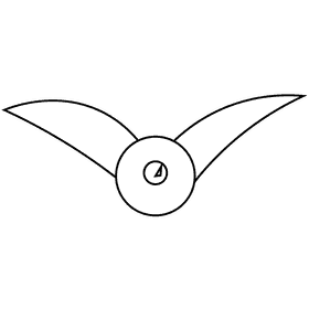 Pilot sign black and white clipart