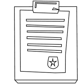 Policeman sheets black and white clipart