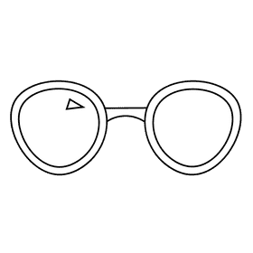 Policeman sunglasses black and white clipart