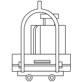 Porter cases black and white clipart