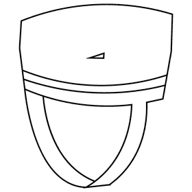 Porter hat black and white clipart