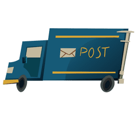 Postman car clipart