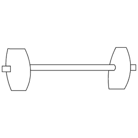 Powerlifter barbell black and white clipart
