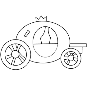 Princess carette black and white clipart