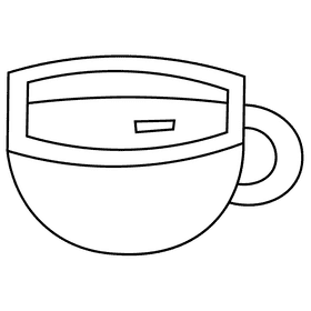 Programmer coffee black and white clipart