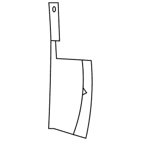 Cook cleaver black and white clipart