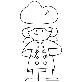 Cook black and white clipart