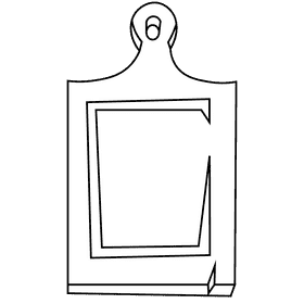 Cook wood desk black and white clipart