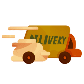 Courier car clipart