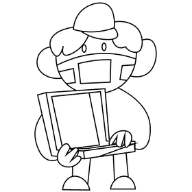 Courier black and white clipart