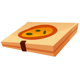 Courier pizza box clipart