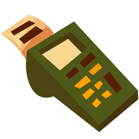 Courier terminal clipart