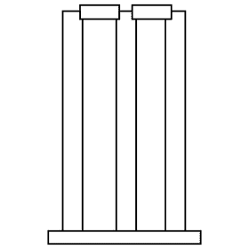 Cricket bar black and white clipart