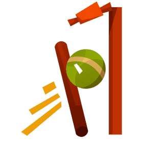 Cricket hit clipart