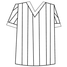 Cricket shirt black and white clipart