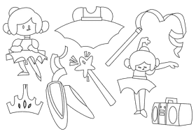 Dancer black and white vector