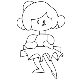 Dancer black and white clipart