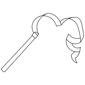 Dancer stripe black and white clipart