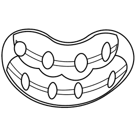 Dentist braces black and white clipart