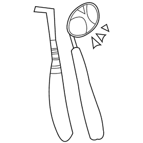 Dentist devices black and white clipart