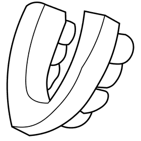 Dentist jaws black and white clipart