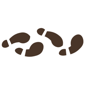 Detective footprints clipart