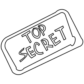 Detective mark black and white clipart