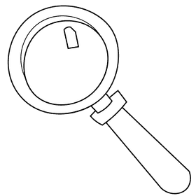 Detective scope black and white clipart