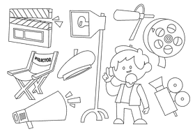 Director black and white vector