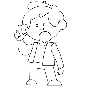 Director black and white clipart