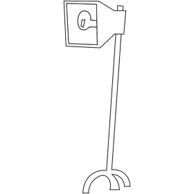 Director lights black and white clipart