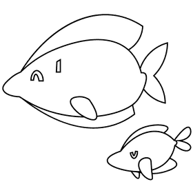 Fishes black and white clipart