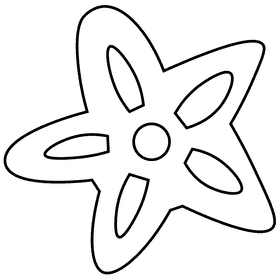 Starfish black and white clipart
