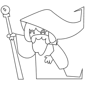 Druid black and white clipart