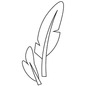 Druid feathers black and white clipart