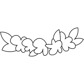 Druid garland black and white clipart