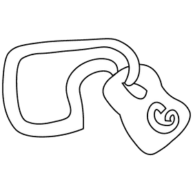 Druid talisman black and white clipart