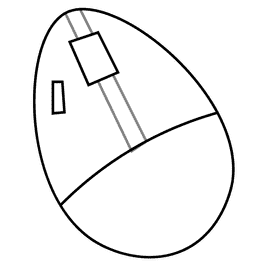 Programmer mouse black and white clipart