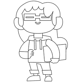 Programmer black and white clipart