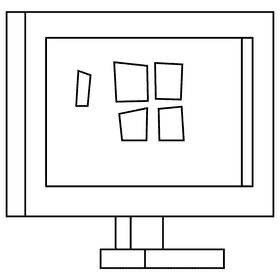 Programmer screen black and white clipart