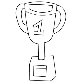 Racer cup black and white clipart