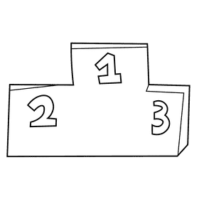 Racer place black and white clipart