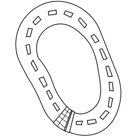 Racer race black and white clipart