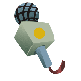 Reporter microphone clipart