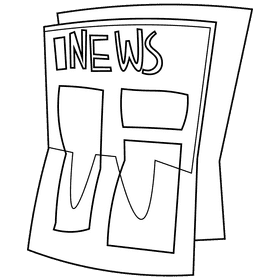 Reporter news black and white clipart