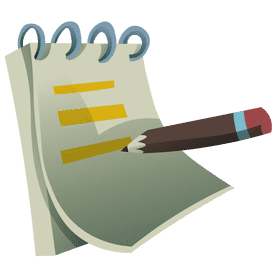 Reporter notebook clipart