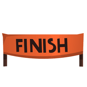 Runner finish clipart