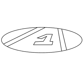 Runner floor black and white clipart